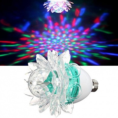 картинка Светодиодная цветомузыка Вращающаяся диско-лампа