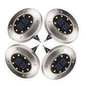 картинка Набор садовых светильников на солнечных батареях Disk Lights 4 Led, 4 шт.