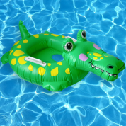 картинка Детский надувной круг с трусами и ручками для плавания от 3 лет Крокодил, зеленый