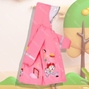 картинка Дождевик детский для девочки под рюкзак с капюшоном и светоотражающими полосками с сумочкой Хоккей