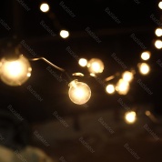 картинка Новогодняя электрическая светодиодная ретро гирлянда уличная лампочки лампы в стиле лофт от сети