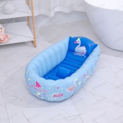 картинка Надувная детская складная ванночка Лебедь сухой бассейн для купания и отдыха от 0 месяцев
