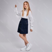 картинка Юбка школьная для девочки карго с карманами для подростков для школы 