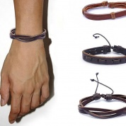 картинка Мужской кожаный браслет из искусственной кожи