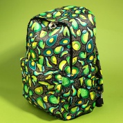 картинка Школьный рюкзак детский, для подростка с авокадо с листочками