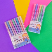 картинка Набор детских гелевых ручек для девочек и мальчиков комплект ручек неоновых цветов 0,8 мм