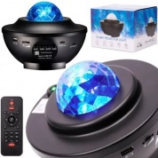 картинка Светодиодный ночник проектор звездного неба Starry Projector Light с Bluetooth колонкой, MP3 плеером