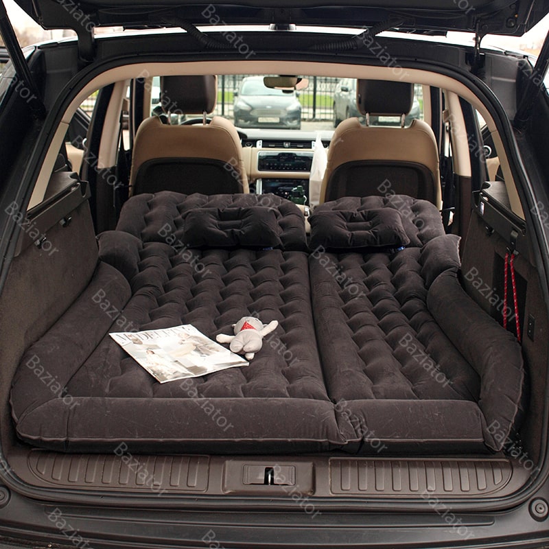 Надувной автомобильный матрас кровать 185x145 см c насосом и подушками .
