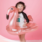 картинка Круг надувной детский 70 см Фламинго с блестками