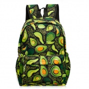 картинка Школьный рюкзак детский для подростка большой авокадо с листочками