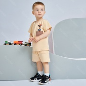 картинка Спортивный костюм для мальчика футболка и шорты детский летний комплект одежды двойка