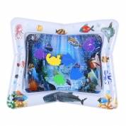 картинка Детский развивающий надувной водный коврик Аквариум для малышей с рыбками