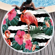 картинка Пляжное покрывало  Фламинго в тропиках 150 см