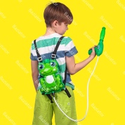 картинка Детский водяной бластер с рюкзаком Лягушка