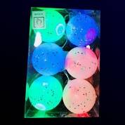 картинка Светящиеся шарики для украшения ёлки Ø 8 см 6 шт.
