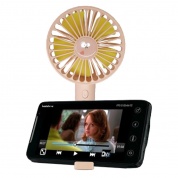 картинка Портативный USB вентилятор с держателем телефона Mini Fan Phone Holder