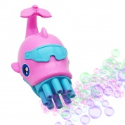 картинка Детская пузырь машина Dolphin Bubble Дельфин для мыльных пузырей пулемет с вентилятором на батарейка