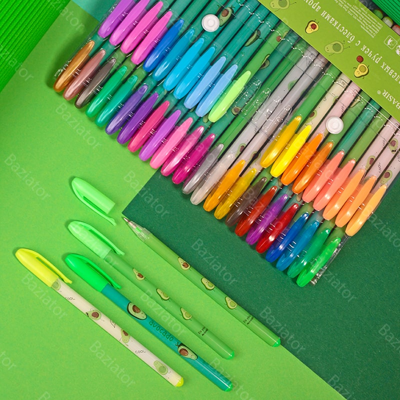  детских цветных ароматизированных гелевых ручек с блестками для .