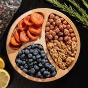 картинка Менажница деревянная секционная / Поднос для сервировки / Тарелка для фруктов, орехов и сыра
