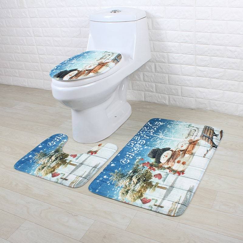 Комплект ковриков для туалета и ванной комнаты (3 предмета)  со .