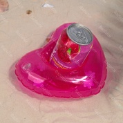картинка Пляжный надувной подстаканник для напитков в бассейн сердце