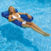 картинка Надувной матрас шезлонг кресло для плавания с ремнями и поддержкой спины InflatableFloatingBed      