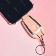 картинка Беспроводная карманная зарядка брелок New Power Pod 1500Ah для USB Type-C и Apple Lightning