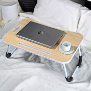картинка Подставка для ноутбука в кровать 60х40 см Folding c подставкой для чашки складной столик трансформер
