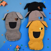 картинка Шапка шлем для мальчика и девочки зима детская двойная с подкладом Собачка