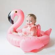 картинка Надувной детский круг фламинго розовый Baby Inflatable Swan