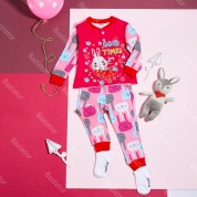 картинка Пижама детская домашняя хлопковая для девочки штаны и кофта для сна с принтом