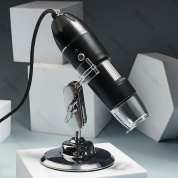 картинка Микроскоп школьный для детей Digital Microscope с подсветкой, цифровой USB (1000X, USB, 2 Мп)