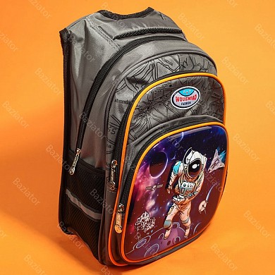 Ранец рюкзак школьный для мальчиков портфель ортопедический для первоклассника с рисунком Космонавт