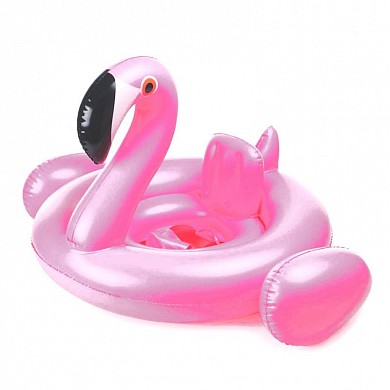Надувной детский круг фламинго розовый Baby Inflatable Swan