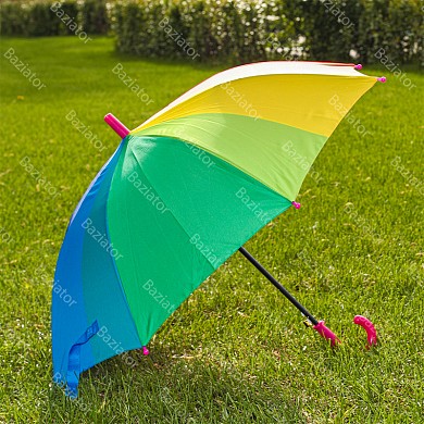 Зонт детский для мальчиков и девочек Радужный с прямой кромкой