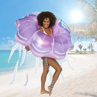 Пляжный надувной круг для плавания Медуза 125 x 125 см