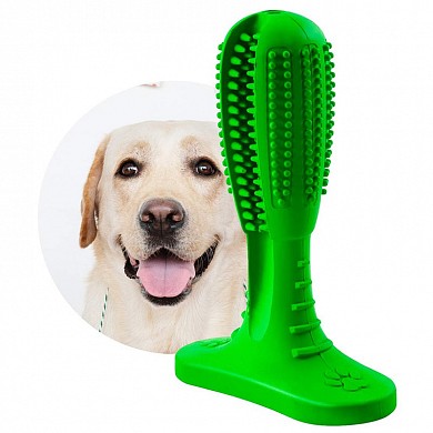 Зубная силиконовая щетка массажер игрушка для чистки зубов собак