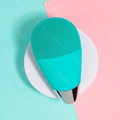 Электрическая ультразвуковая силиконовая щетка-массажер для очищения лица Super Cool Brush