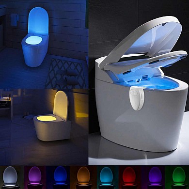 Подсветка LIGHT BOWL для унитаза/туалета LED с датчиком движения и освещенности 8 цветов