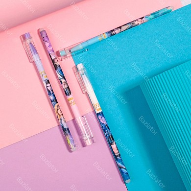 Набор детских синих гелевых ручек пиши-стирай для мальчиков девочек со стираемыми чернилами Аниме