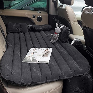 Надувной автомобильный матрас кровать 136x80 см c насосом и с двумя подушками для сна
