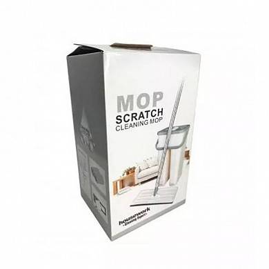 Комплект для уборки полов самоочищающаяся швабра с двухсекционным ведром Scratch cleaning mop 6л