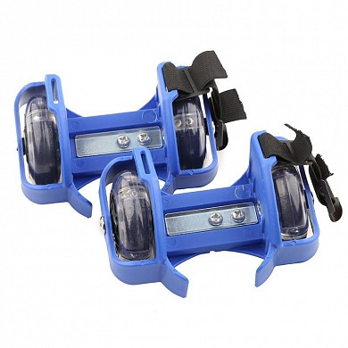 Детские накладные роликовые коньки на пятку/обувь Small whirlwind pulley с подсветкой колес
