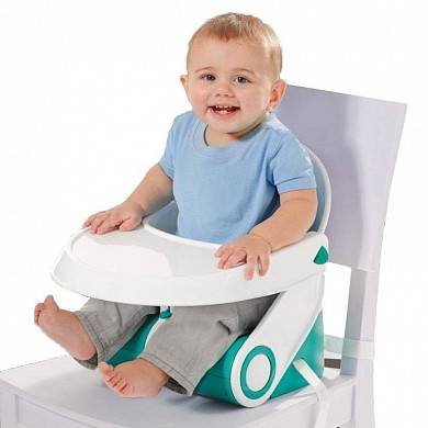 Детский стульчик-бустер переносной с 3 ремнями безопасности для кормления Childrens Folding Seat 