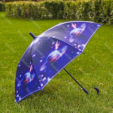 Зонт трость детский для мальчиков и девочек Космос