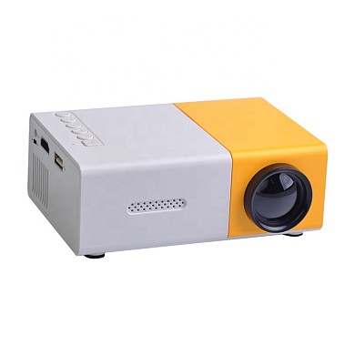 Мини проектор LED Mini Projector J9 желтый портативный переносной