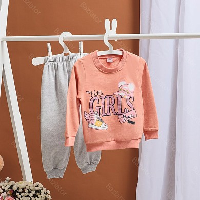 Костюм детский спортивный штаны и кофта для девочки на весну GIRLS