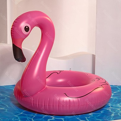 Пляжный надувной круг Розовый Фламинго Pink Flamingo для плавания