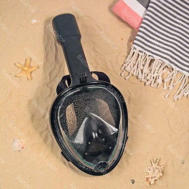 Полнолицевая маска для подводного плавания снорклинга Freebreath с креплением для экшн-камеры