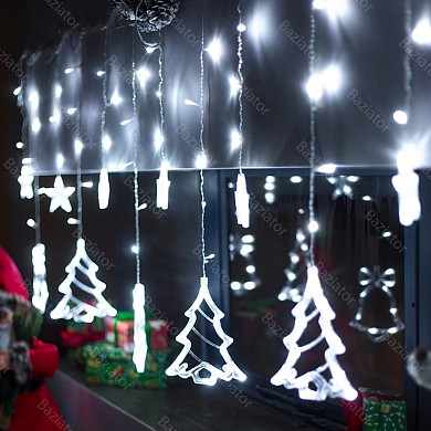 картинка Новогодняя светодиодная гирлянда Рождество 3 метра 8 режимов с контроллером/пультом ДУ и коннектором